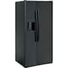 Ge Cu Ft Side By Side Refrigerator In Black Standard Depth