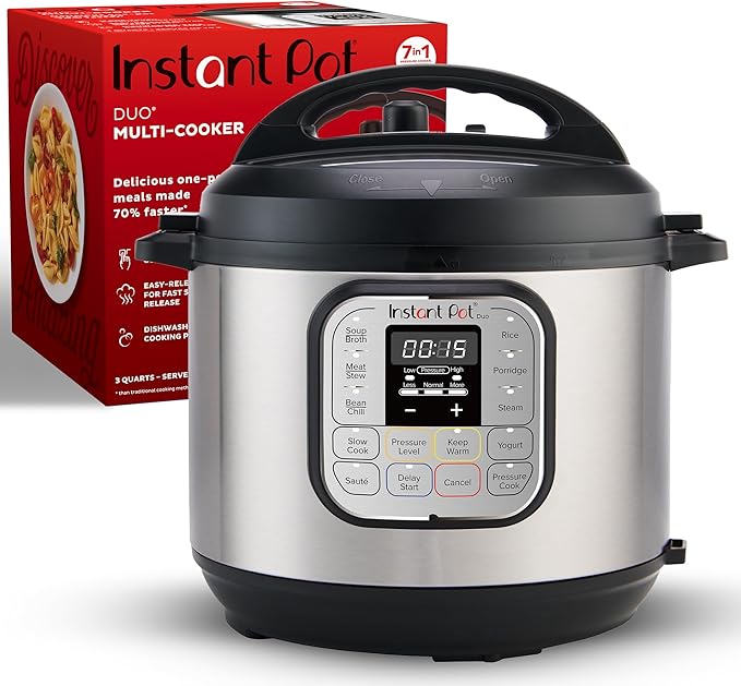 Instant Pot Duo 7-in-1 Mini Electric Pressure Cooker, Slow Rice ...