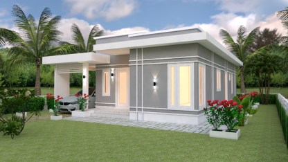 House Plans 9×12 with 3 Bedrooms — Planner 5D